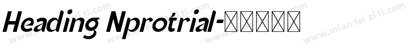Heading Nprotrial字体转换